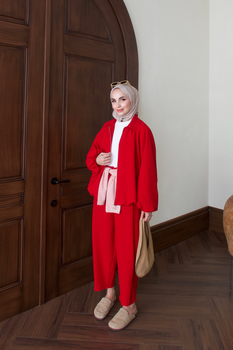 Voger Bomber Ceket Takım - KIRMIZI