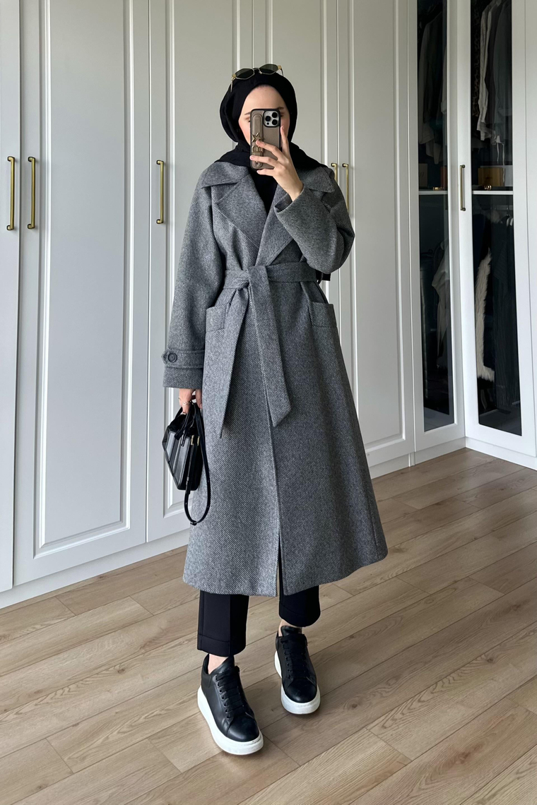 Wanda Kaşe Kaban - GRİ