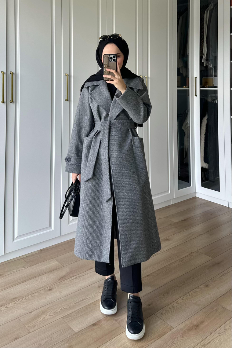 Wanda Kaşe Kaban - GRİ