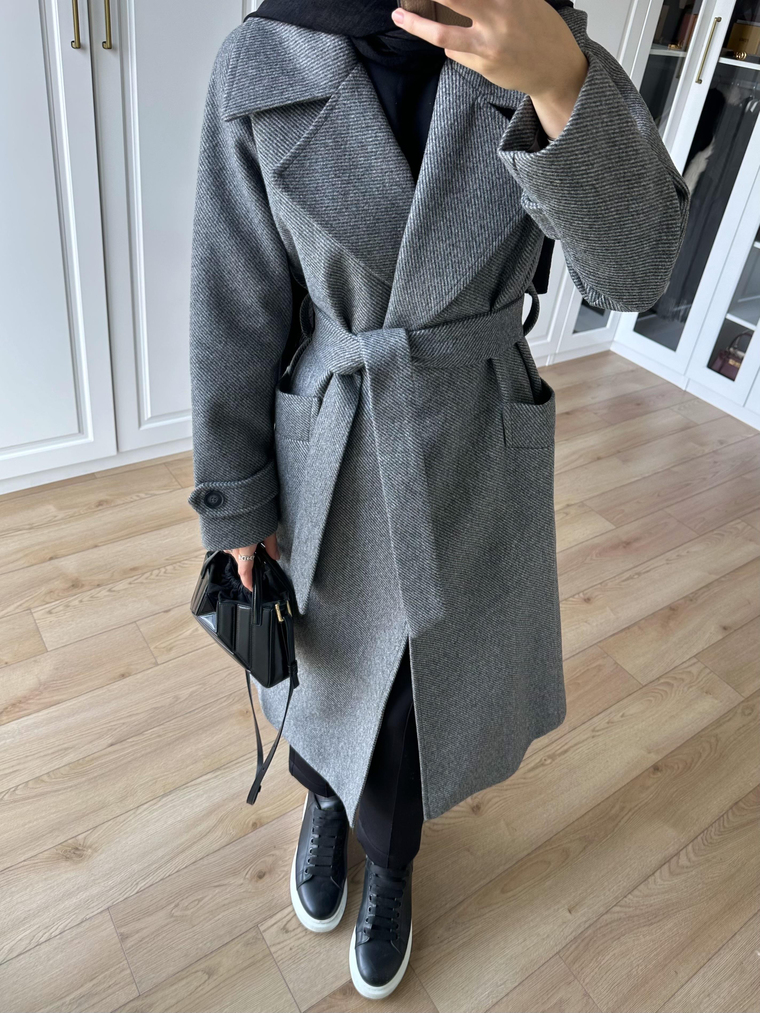 Wanda Kaşe Kaban - GRİ