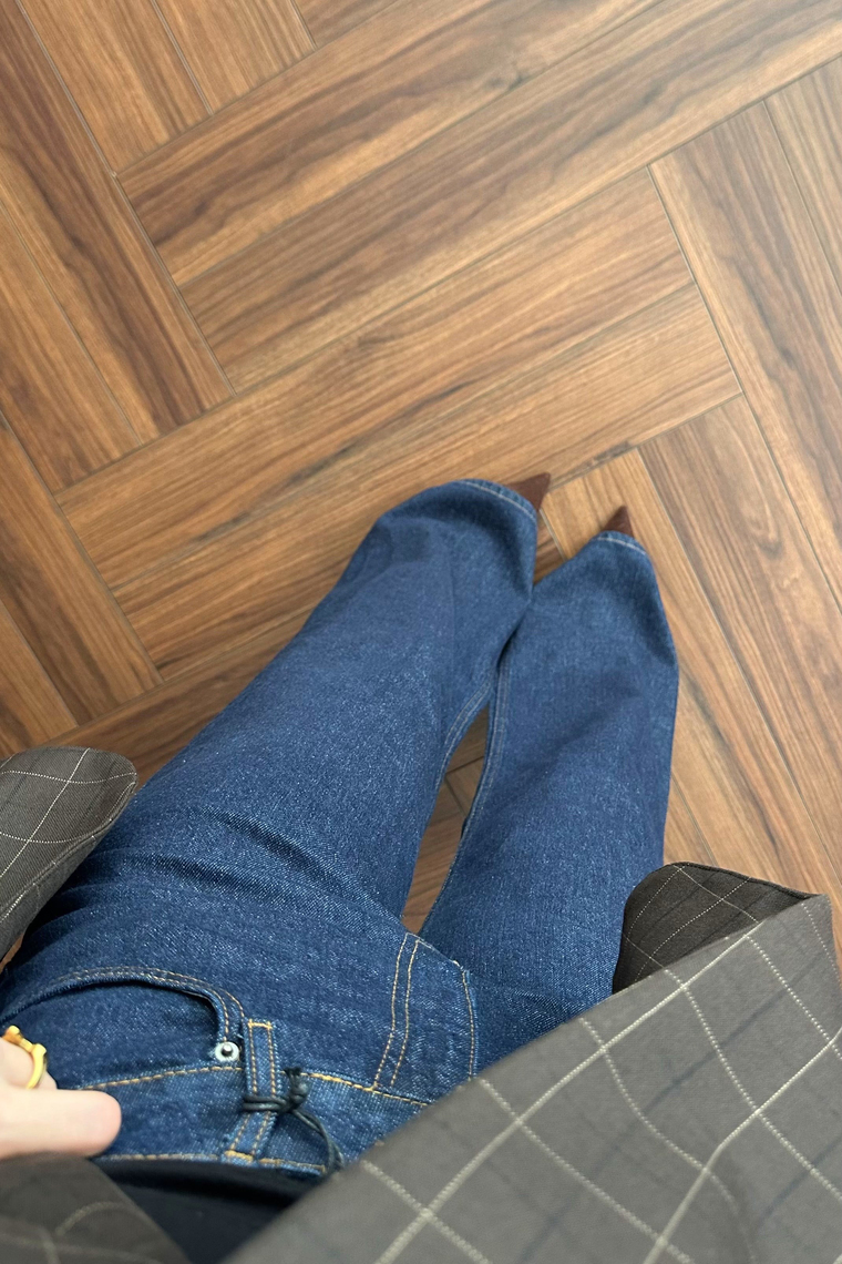 Wide Leg Jean - KOYU MAVİ