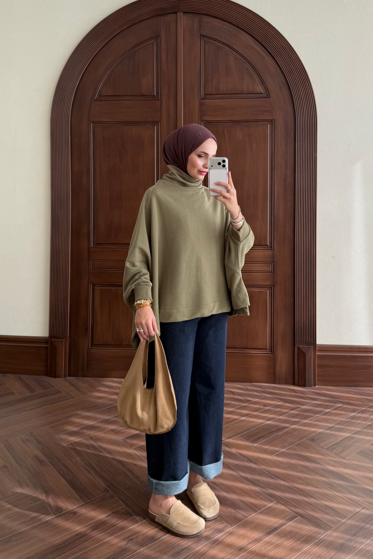 Yarasa Kol Sweat - HAKİ