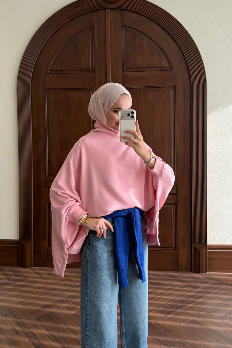 Yarasa Kol Sweat - PEMBE