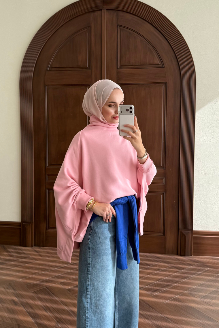 Yarasa Kol Sweat - PEMBE