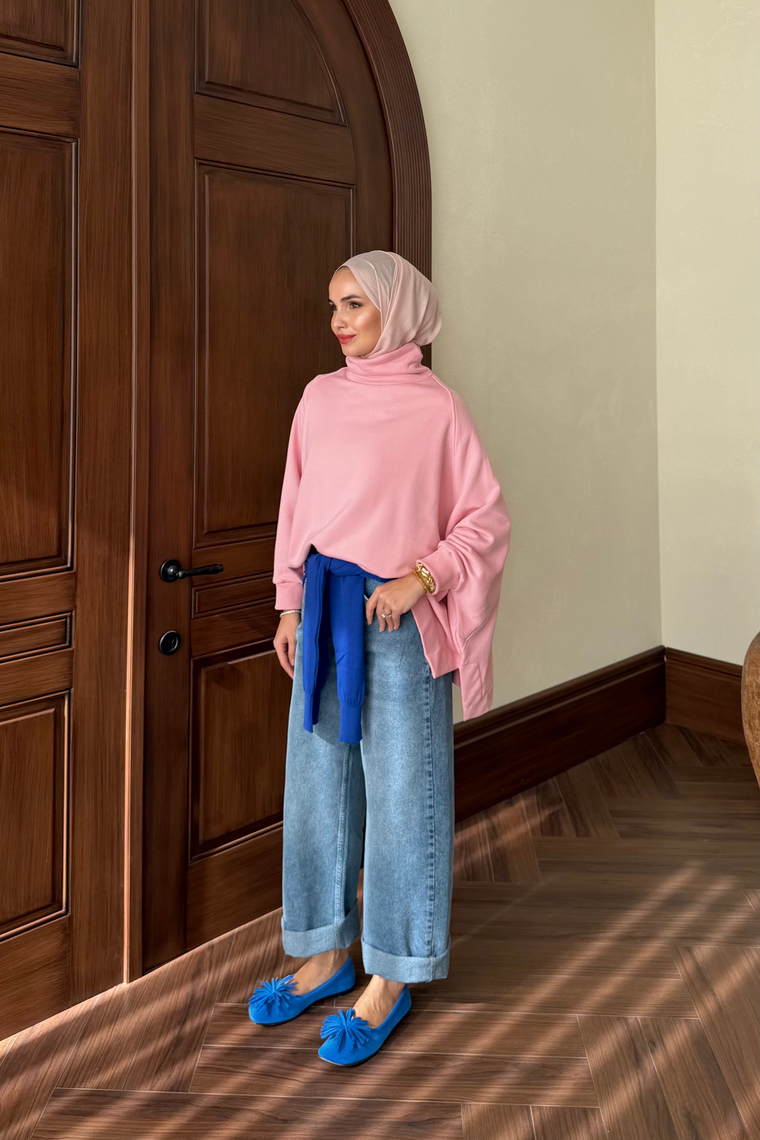 Yarasa Kol Sweat - PEMBE