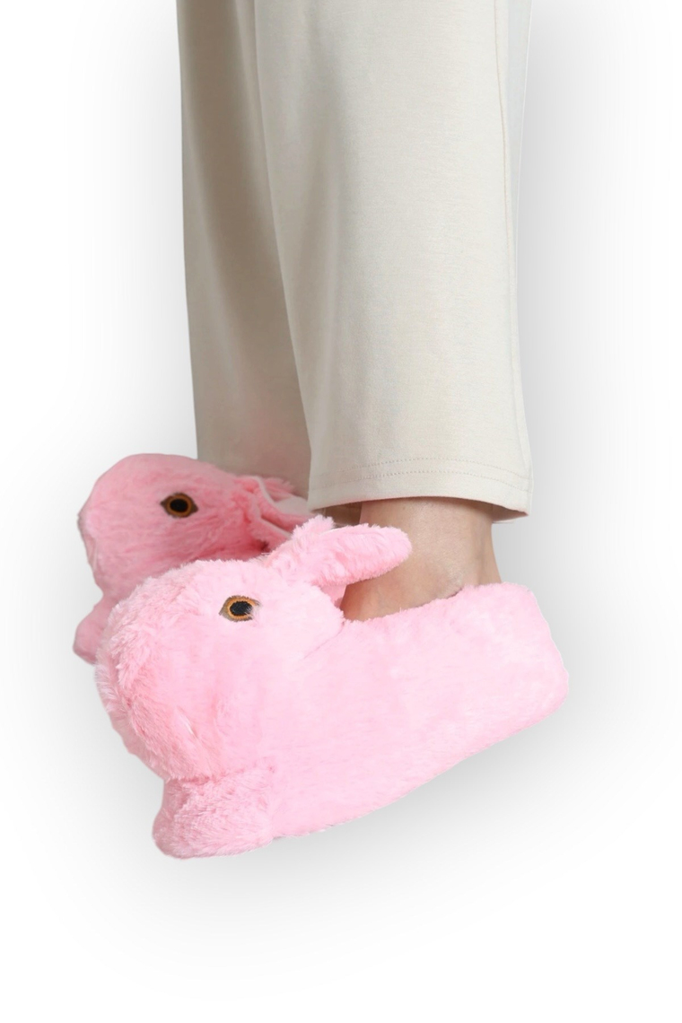 Tavşan Model Şişme Peluş Çocuk Panduf PEMBE