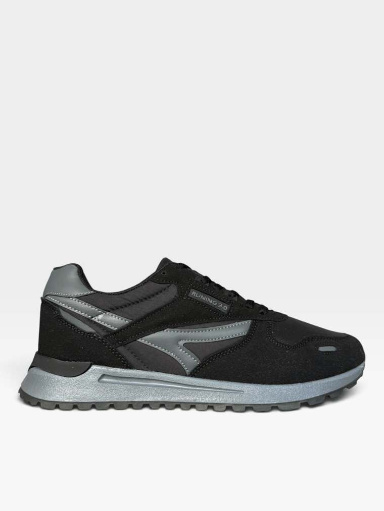 Erkek Ortopedik Günlük Yürüyüş Koşu Sneaker Spor Ayakkabı SİYAH