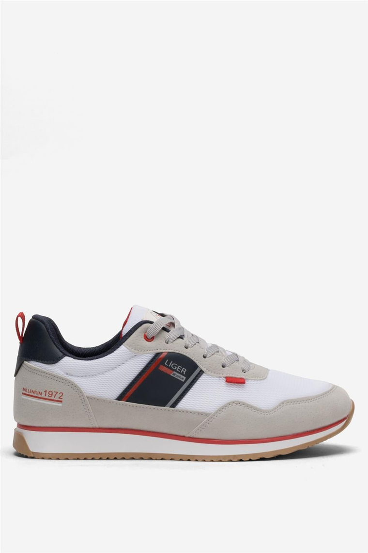 Erkek Günlük Sneaker Spor Ayakkabı BEYAZ - LACİVERT