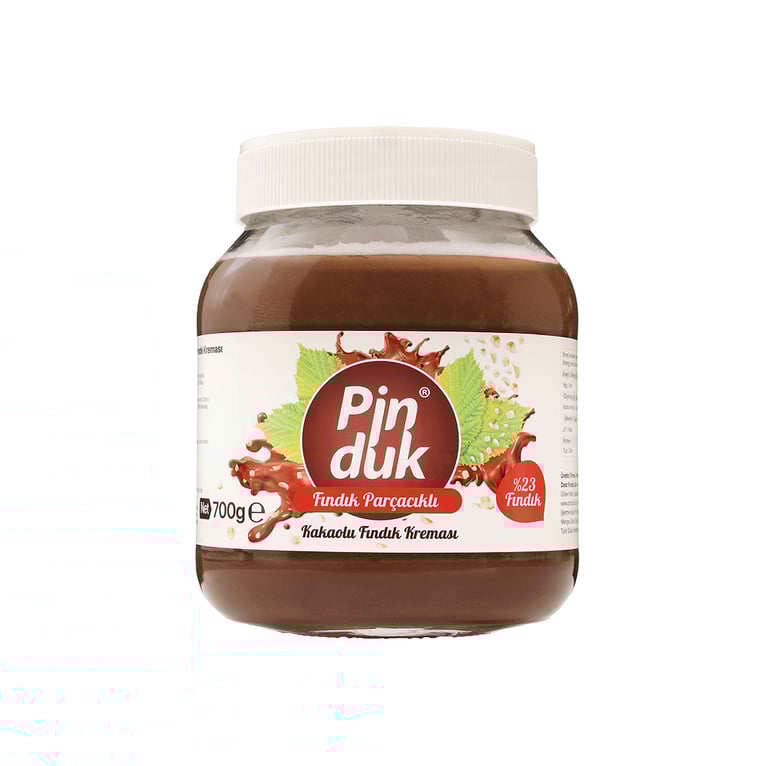 Pinduk Fındık Parçacıklı Kakaolu Fındık Kreması 700 gr