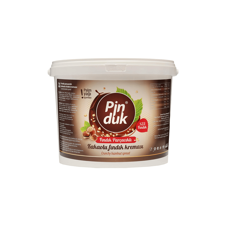 Pinduk Fındık Parçacıklı Kakaolu Fındık Kreması 2 kg