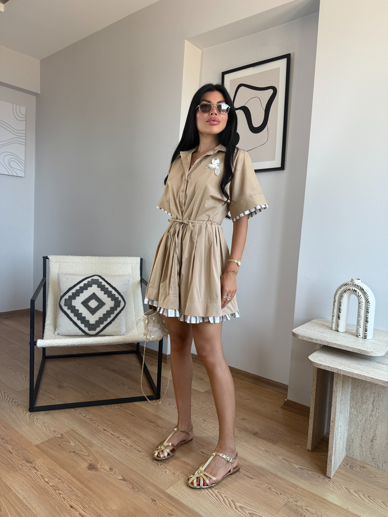 CAMEL BYMN MODEL KISA ELBİSE