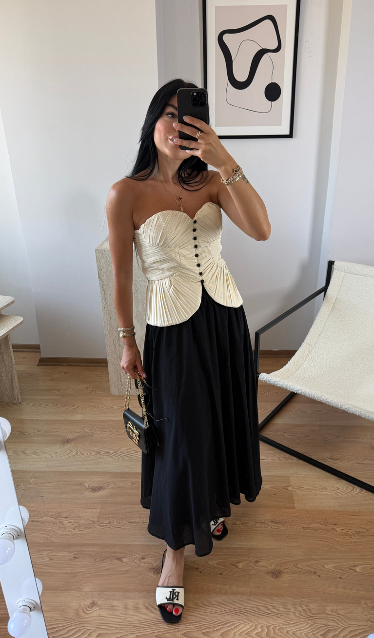 EKRU NCTRN MODEL KORSE BLUZ