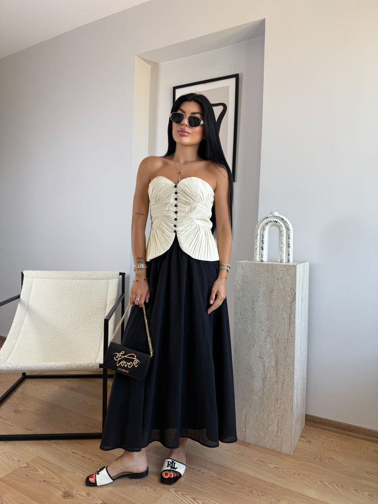 EKRU NCTRN MODEL KORSE BLUZ