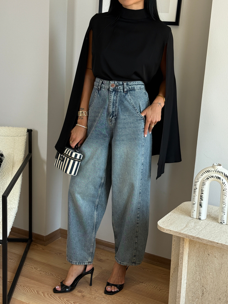 EKSTRA YUKSEK BEL BAGGY JEAN 