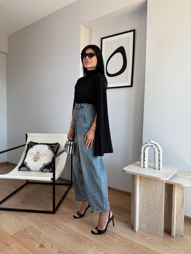EKSTRA YUKSEK BEL BAGGY JEAN 