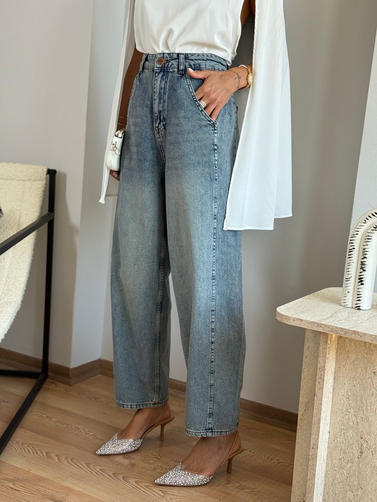 EKSTRA YUKSEK BEL BAGGY JEAN 