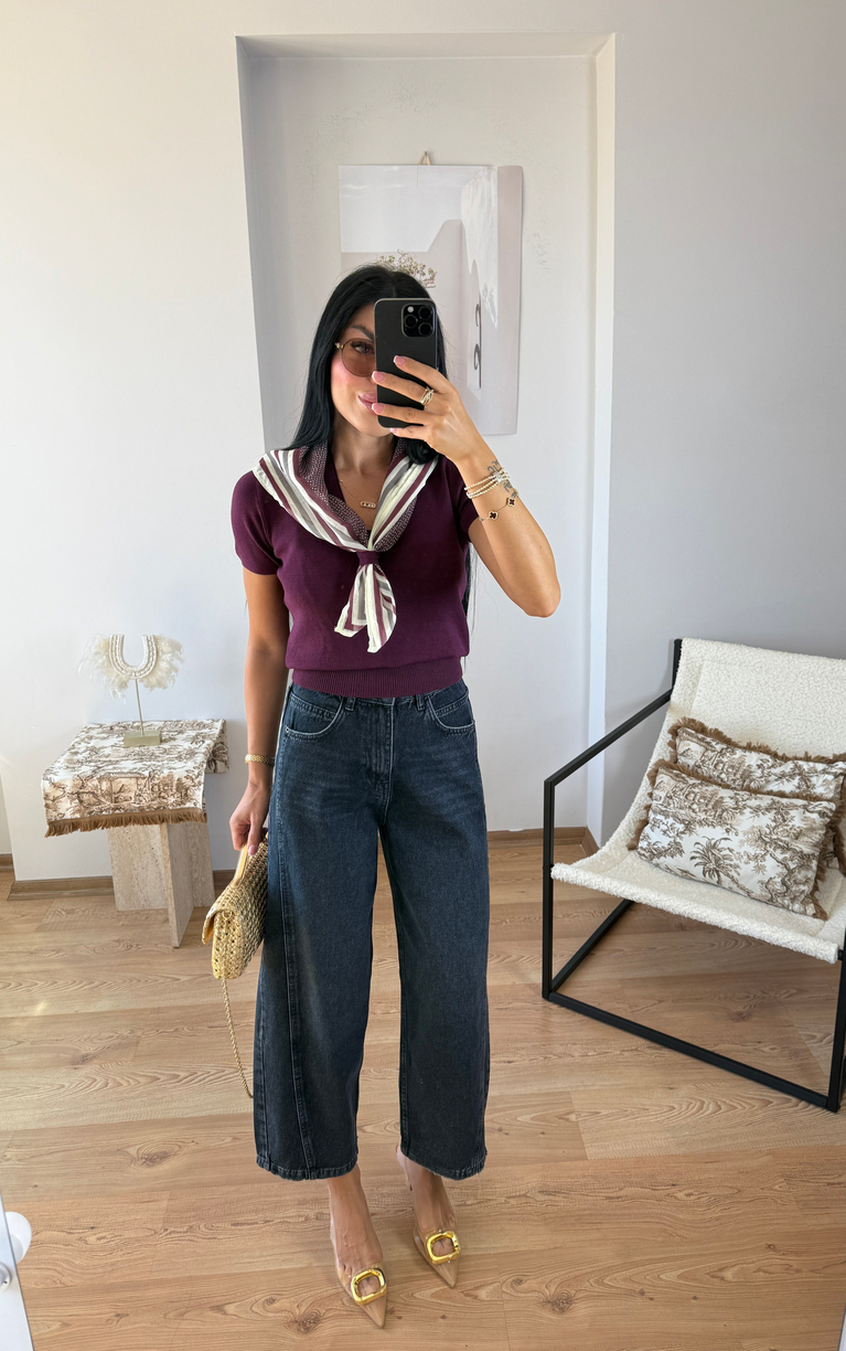 FÜME BAGGY YÜKSEK BEL JEAN