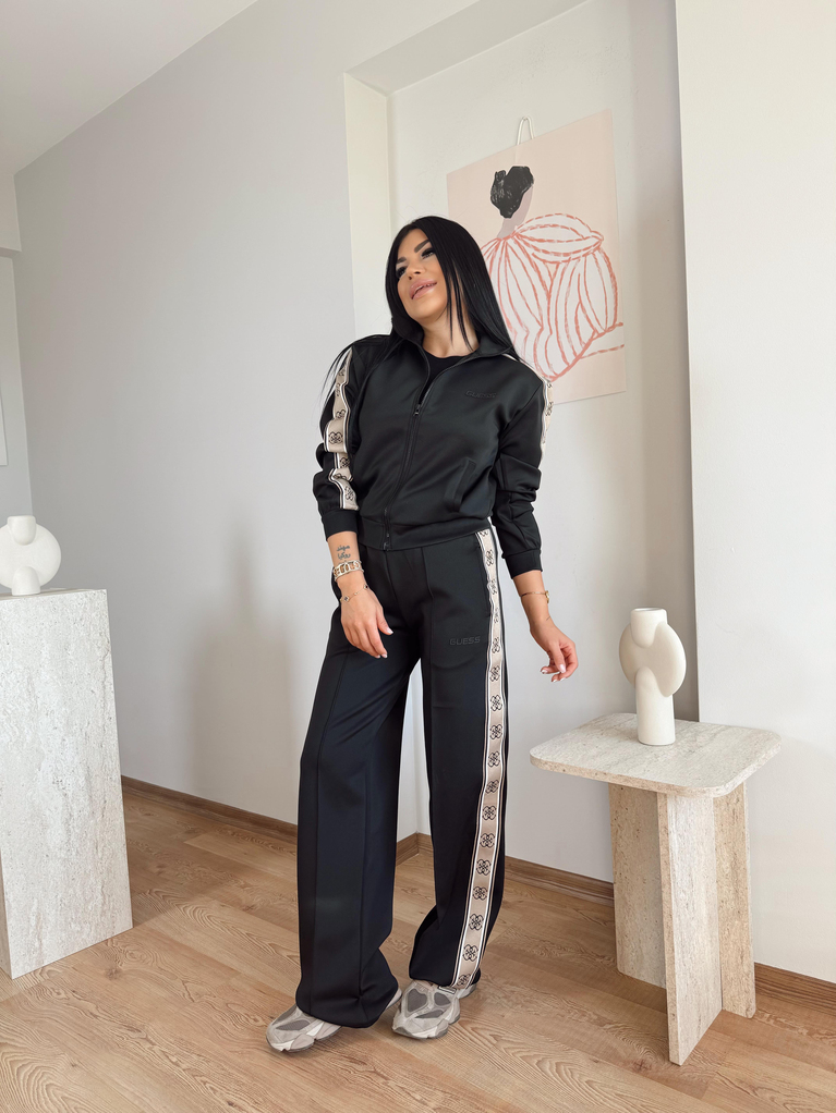Guess monogram detaylı siyah eşofman takımı 