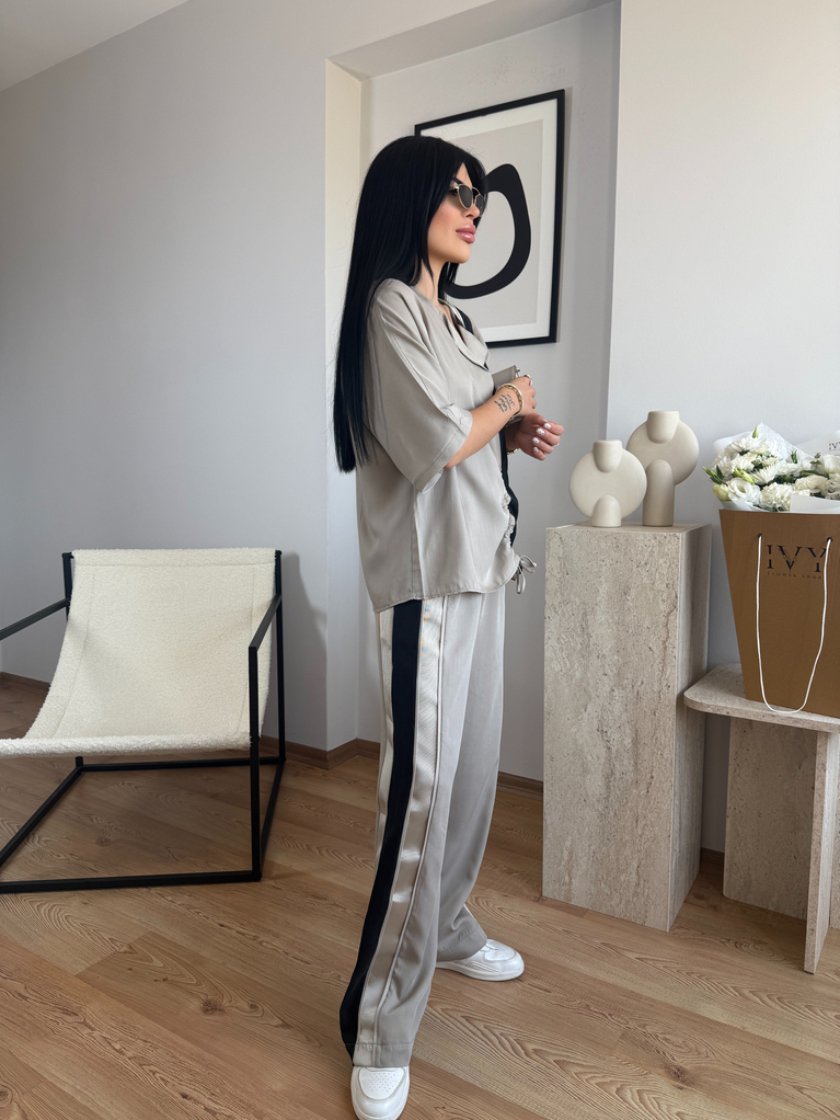 İPKYOL MODEL BÜZGÜ DETAYLI BEJ TENSEL TAKIM
