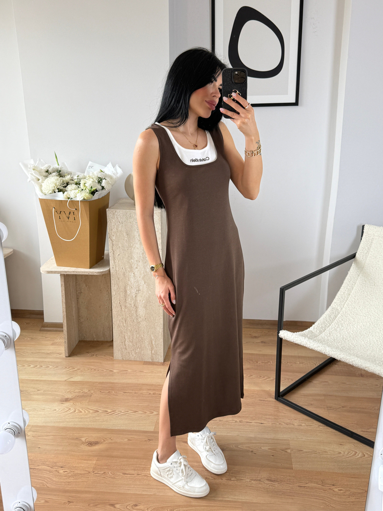 KAHVERENGİ BASİC MARKA MODEL KALEM ELBİSE