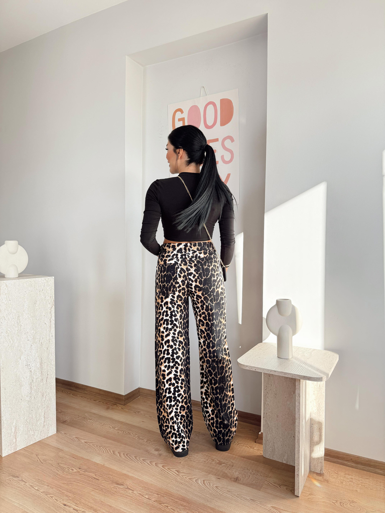 LEOPAR YÜKSEK BEL JEAN
