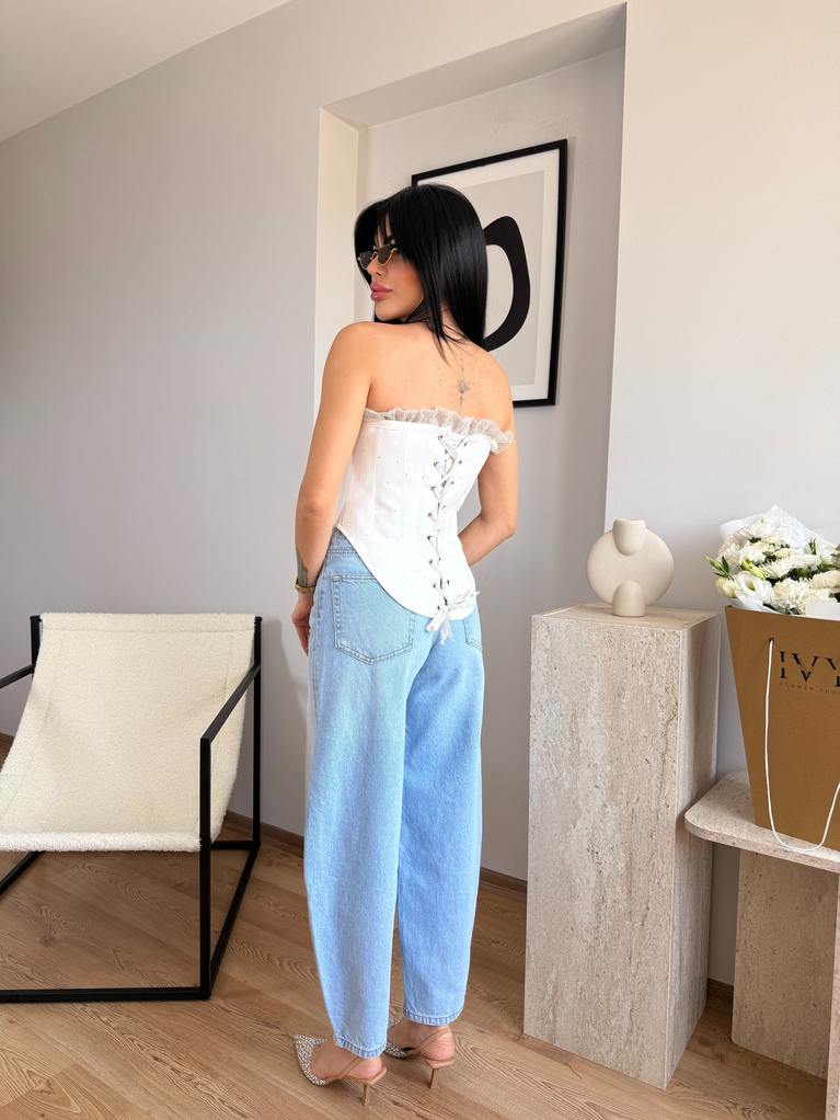 MAVİ BAGGY JEAN PANTOLON
