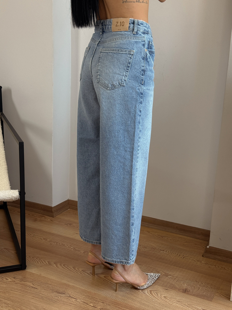ZRA Z10 JEAN KISA PAÇA MAVİ