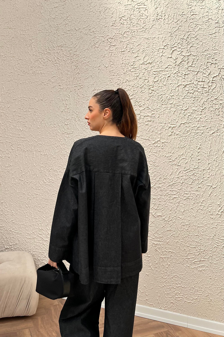 Denim Ceket - SİYAH