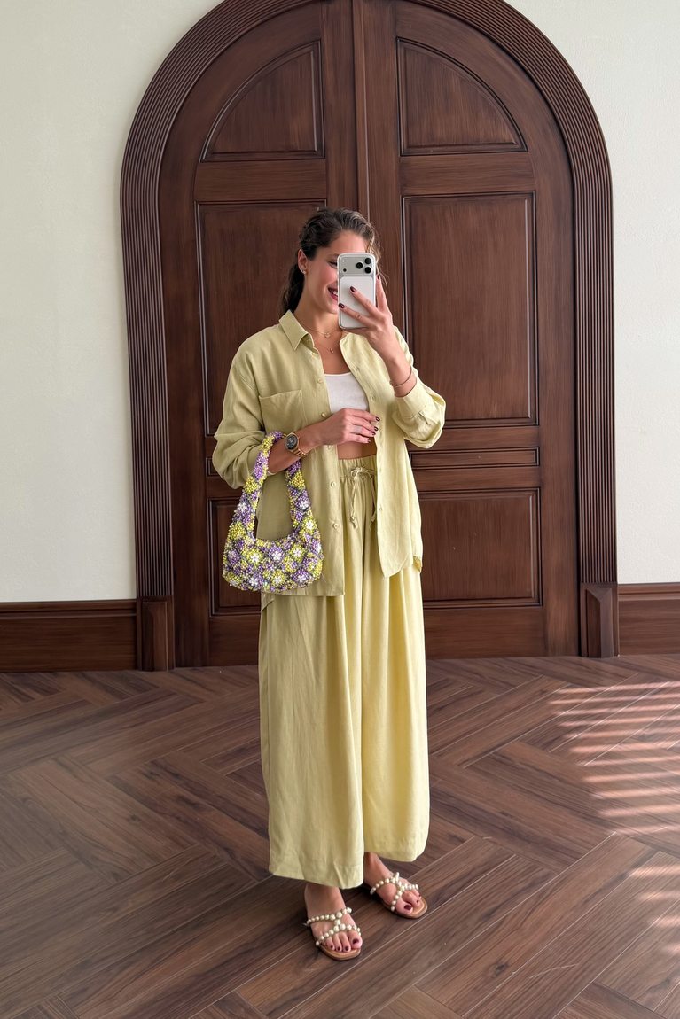 Oysho Muadil Keten Takım - SARI