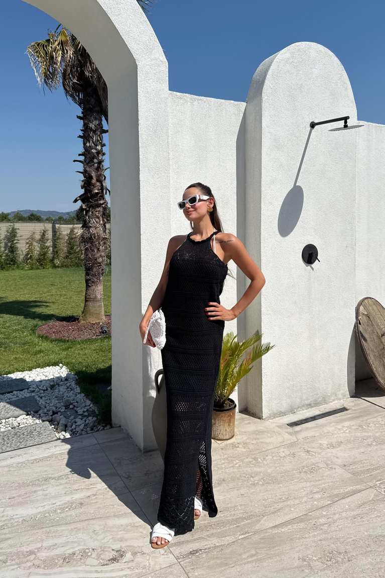 Dorin Triko  Elbise - SİYAH