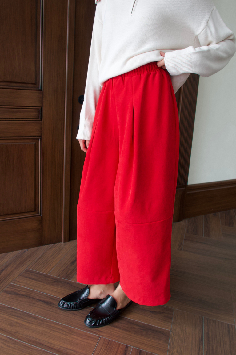 Gabardin Pantolon - KIRMIZI