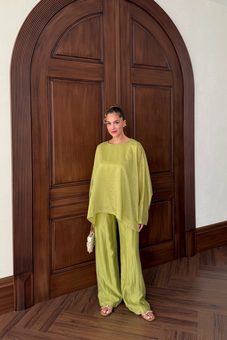Vual Tunik Pantolon Takım - YAĞ YEŞİLİ