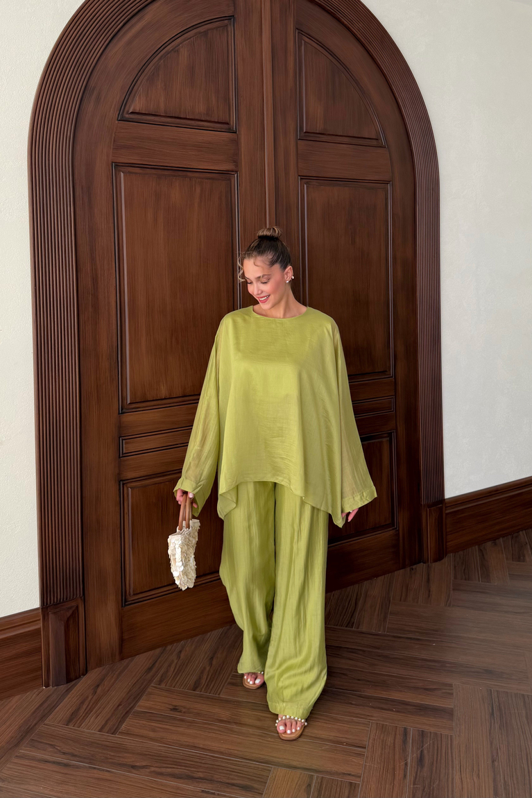 Vual Tunik Pantolon Takım - YAĞ YEŞİLİ