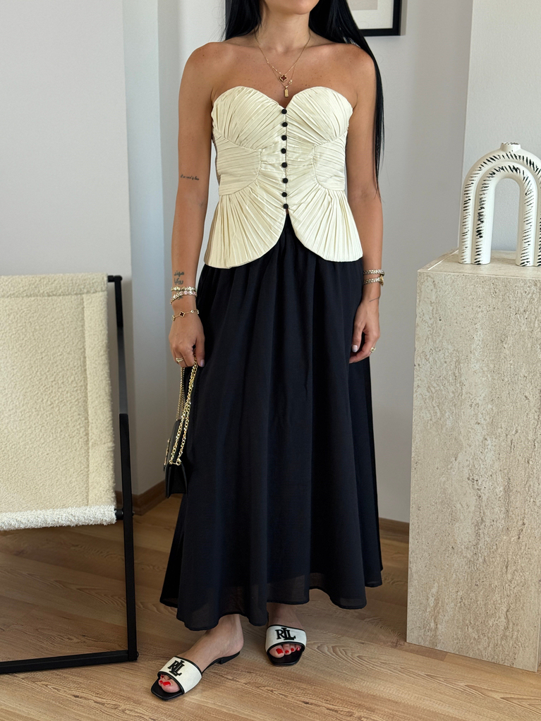 EKRU NCTRN MODEL KORSE BLUZ