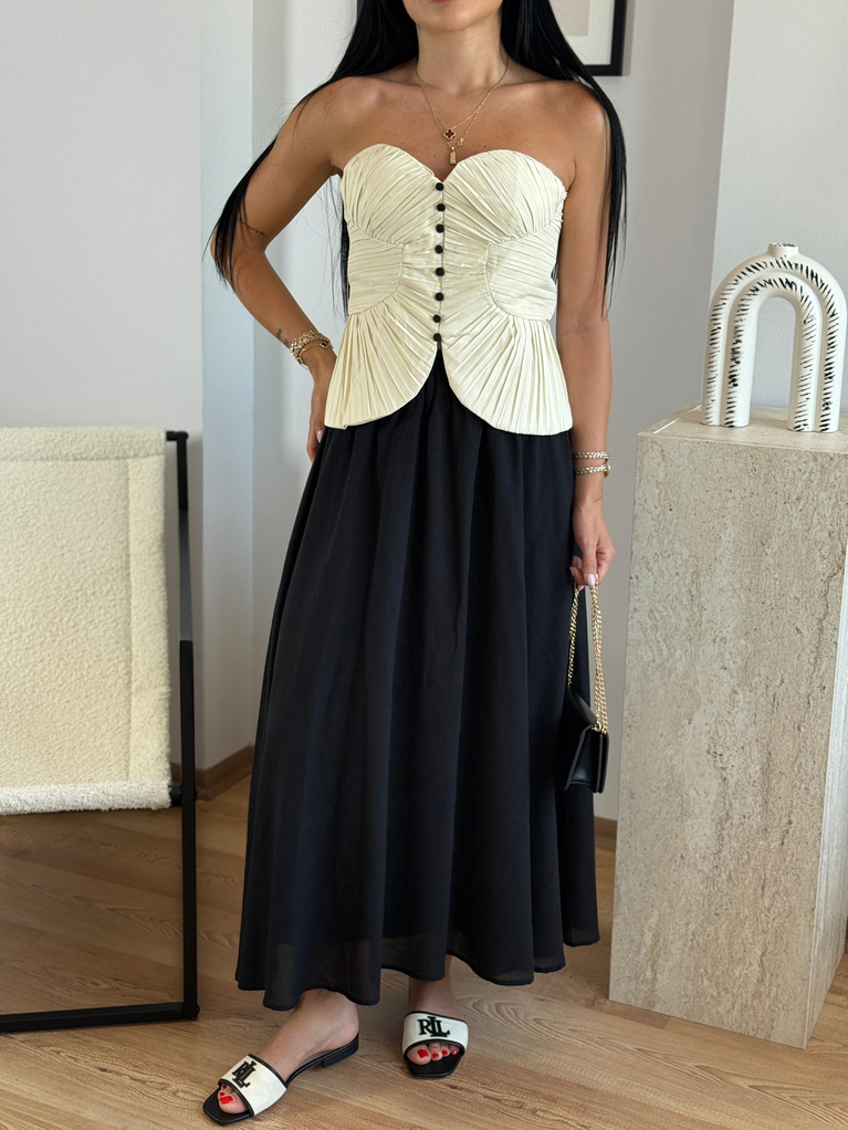 EKRU NCTRN MODEL KORSE BLUZ