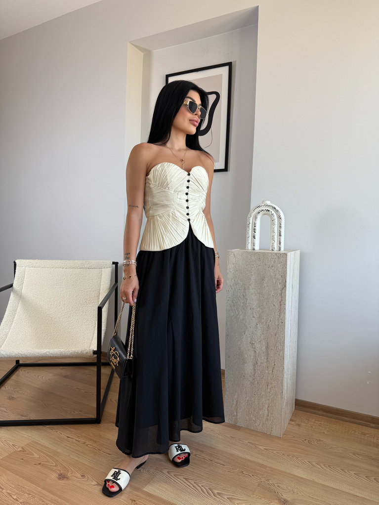 EKRU NCTRN MODEL KORSE BLUZ