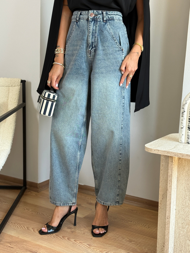 EKSTRA YUKSEK BEL BAGGY JEAN 