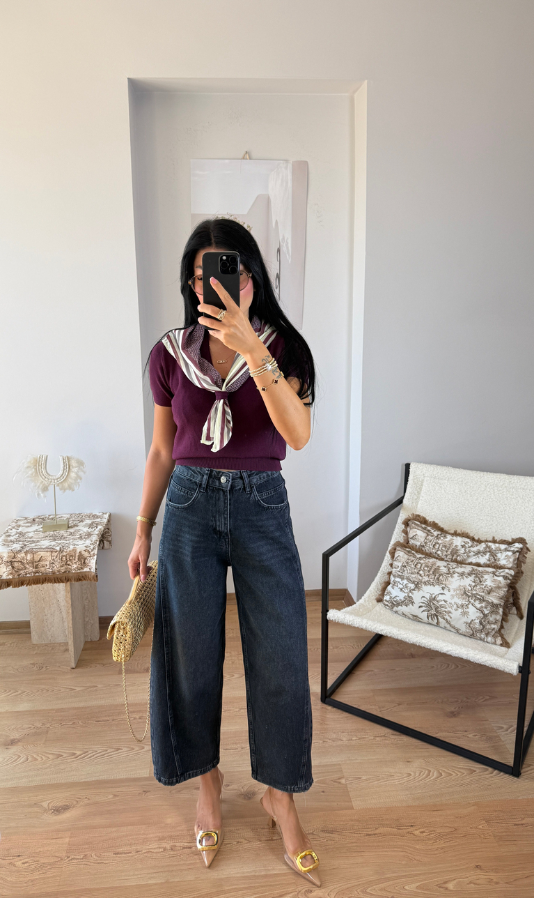 FÜME BAGGY YÜKSEK BEL JEAN