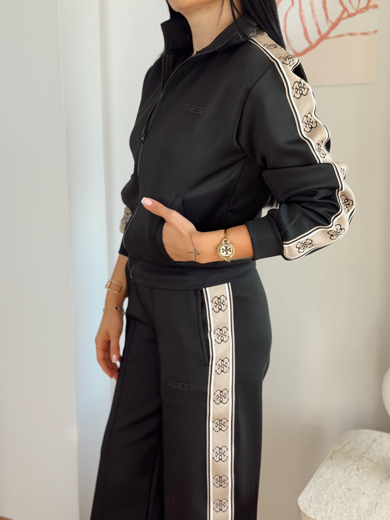 Guess monogram detaylı siyah eşofman takımı 