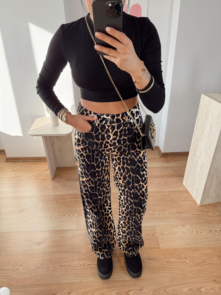 LEOPAR YÜKSEK BEL JEAN
