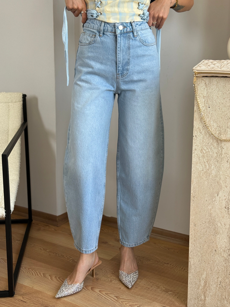 MAVİ BAGGY JEAN PANTOLON