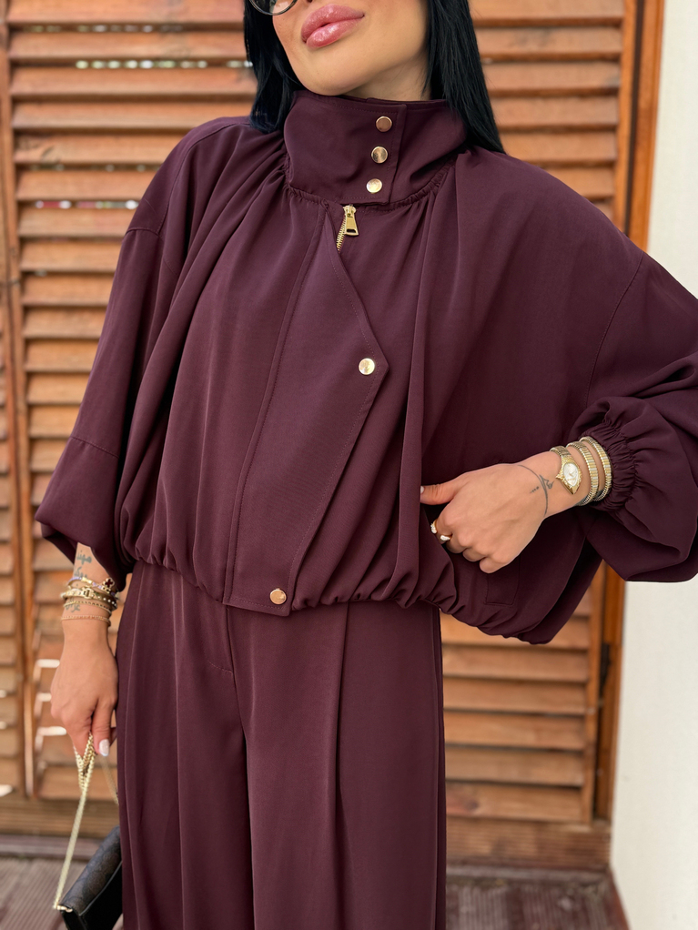 MÜRDÜM GOLD DÜĞME DETAYLI BOMBER TAKIM