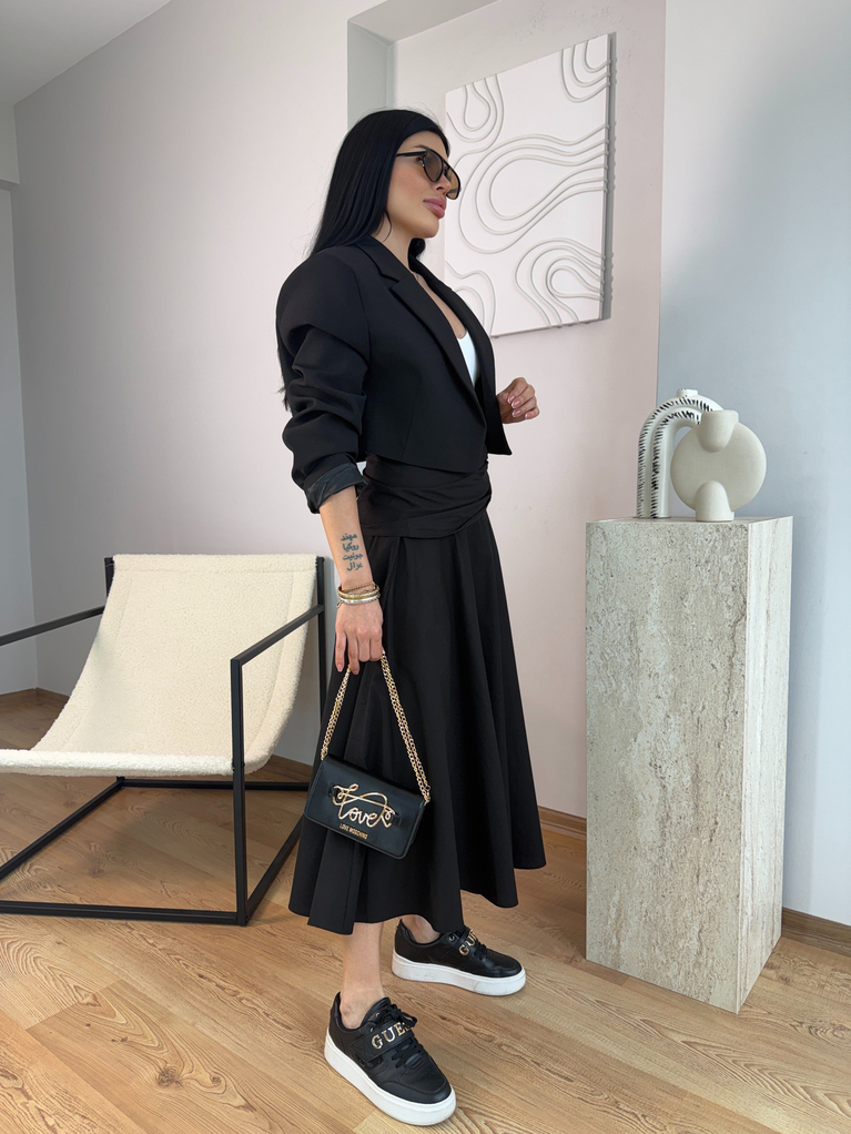SİYAH CROP BLAZER