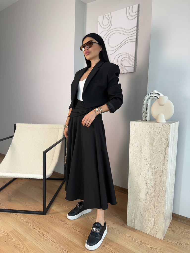 SİYAH CROP BLAZER