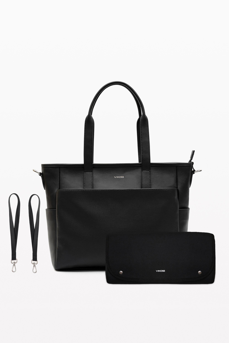 Luna Bebek Bakım Tote Omuz Çantası Seti (Vegan Deri)