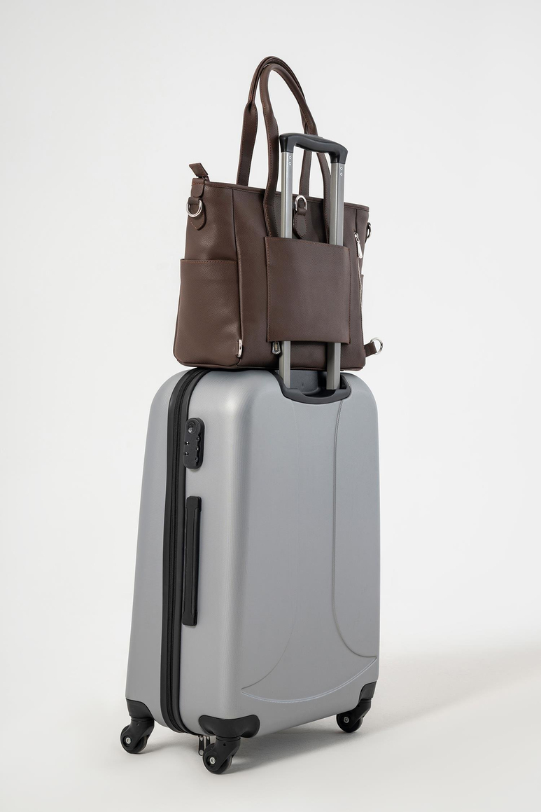 Luna Bebek Bakım Tote Omuz Çantası Seti (Vegan Deri)