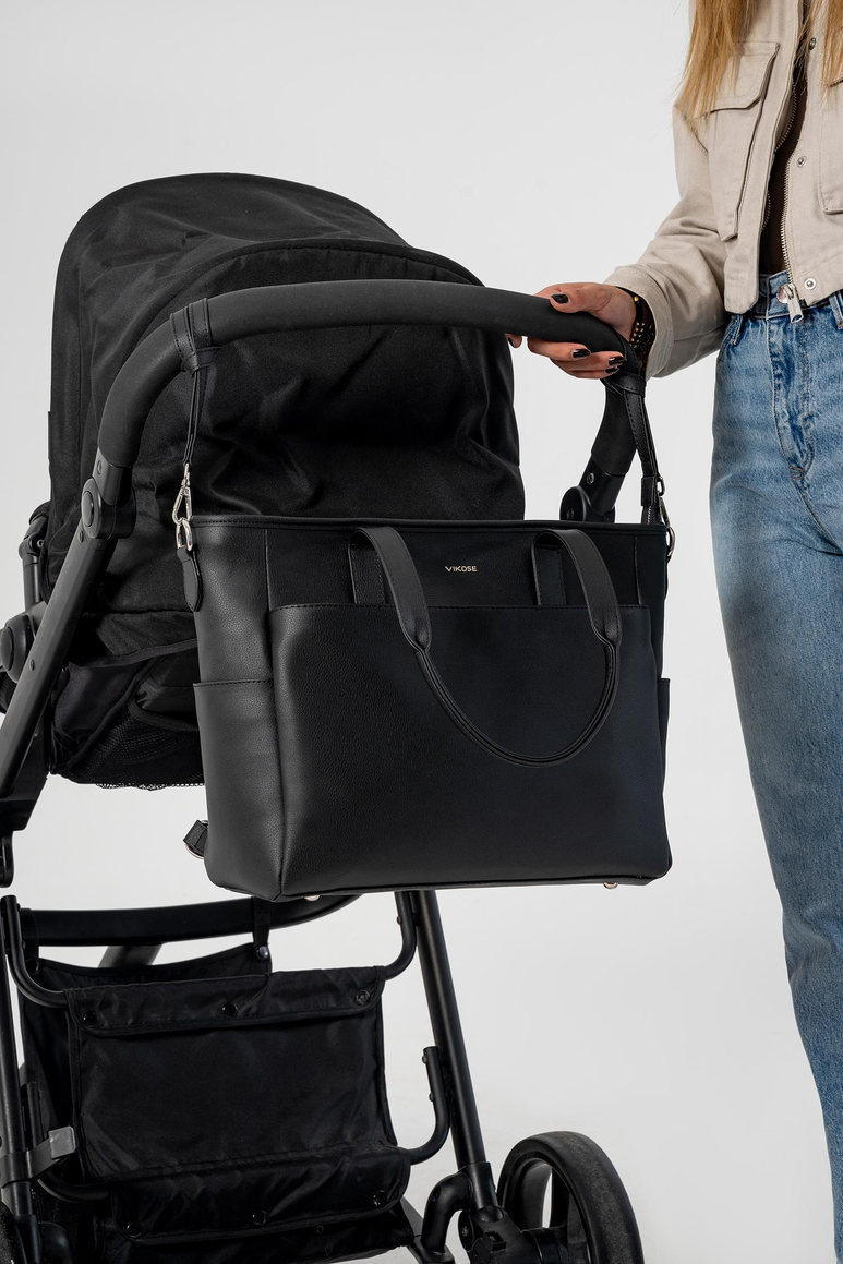 Luna Bebek Bakım Tote Omuz Çantası Seti (Vegan Deri)