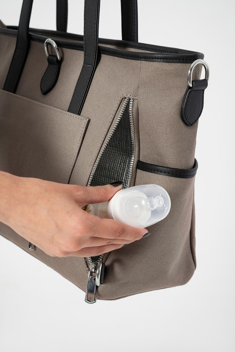 Luna Bebek Bakım Tote Omuz Çantası Seti (Kanvas Kumaş)