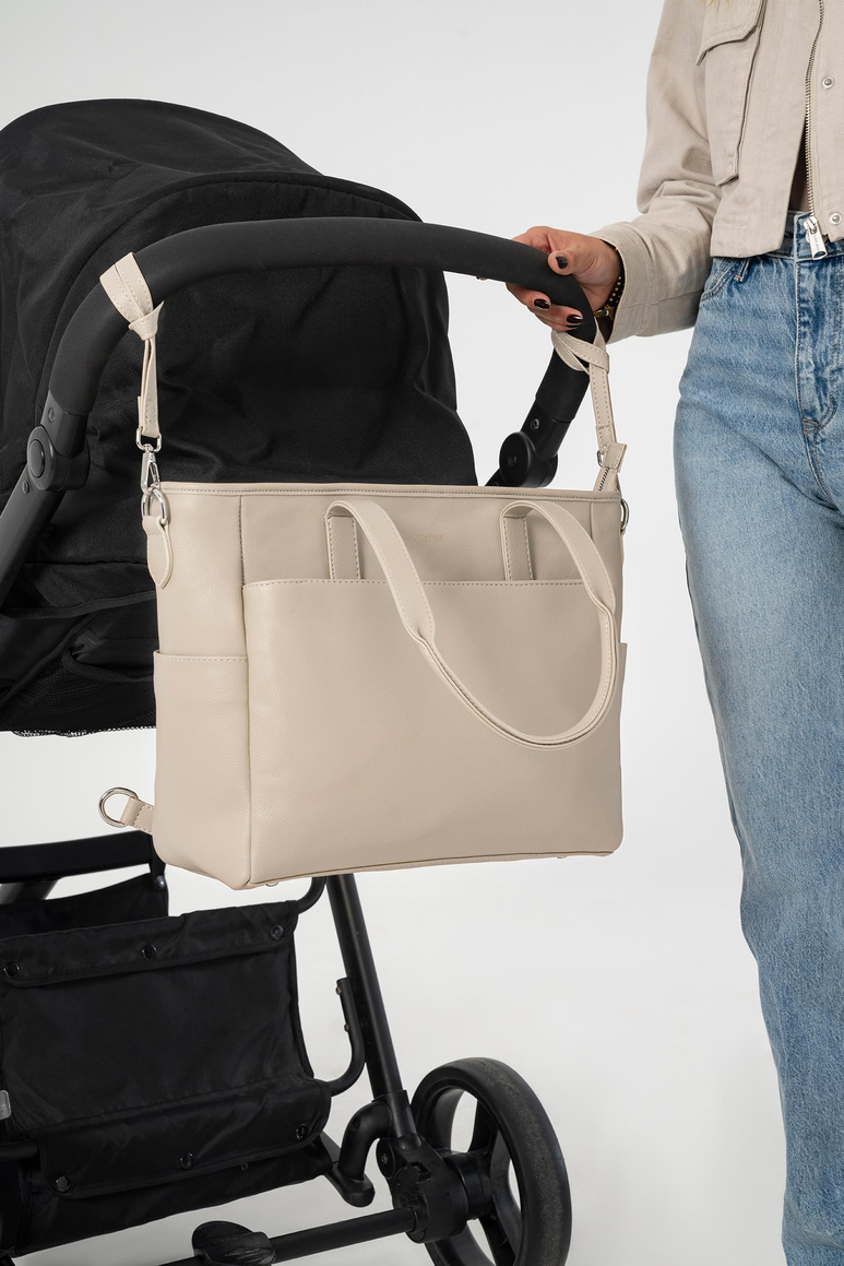 Luna Bebek Bakım Tote Omuz Çantası Seti (Vegan Deri)