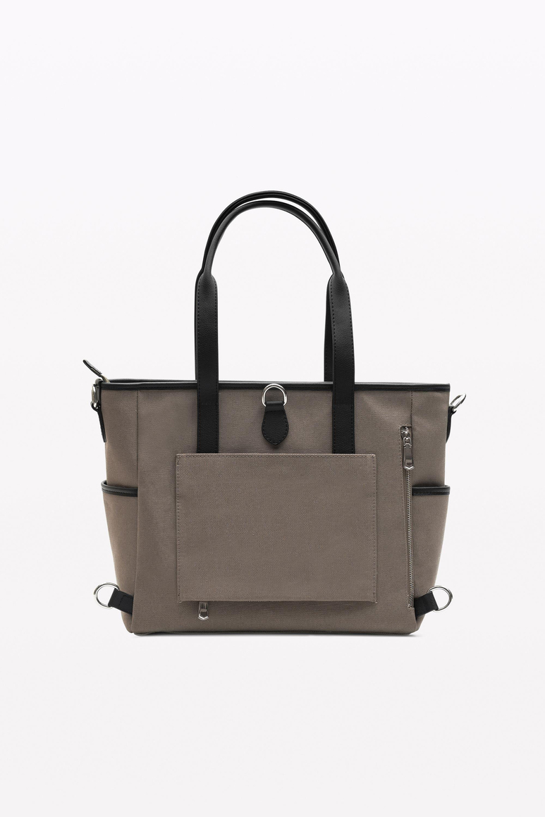 Luna Bebek Bakım Tote Omuz Çantası Seti (Kanvas Kumaş)